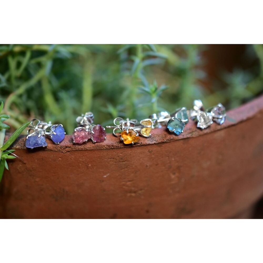 Pink tourmaline, citrine, herkimer diamond, aquamarine, tanzanite, emerald, garn - Picture 2 of 8